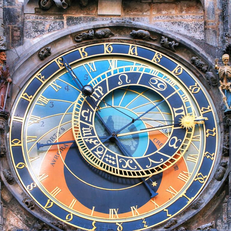 Astronomical clock in Prague.