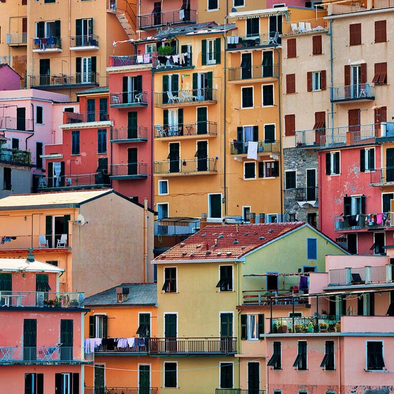 Colorful building in Cinque Terre, Italy.