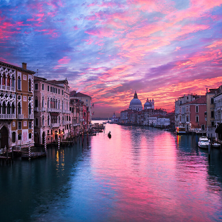 Sunrise on the Grand Canal.